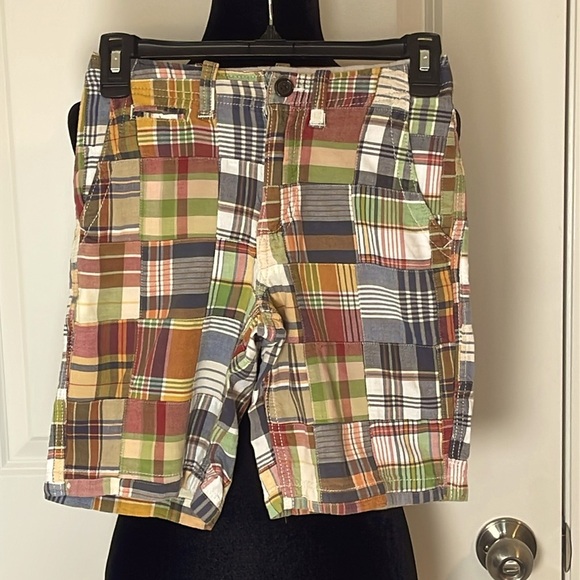 Boys Gap Kids Plaid Adjustable Shorts Size 7 - Picture 1 of 4